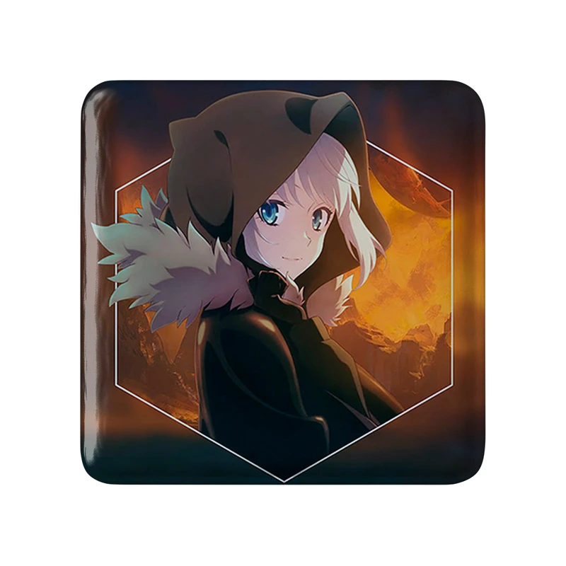 مگنت خندالو طرح دختر انیمه ای  مدل مربعی کد 18051