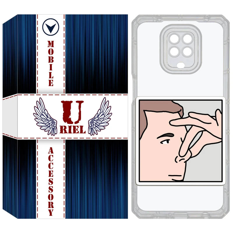 کاور یوریل مدل Clear کد 87 طرح دماغ مناسب برای گوشی موبایل شیائومی Redmi Note 9S / Note 9 Pro / Note 9 Pro Max