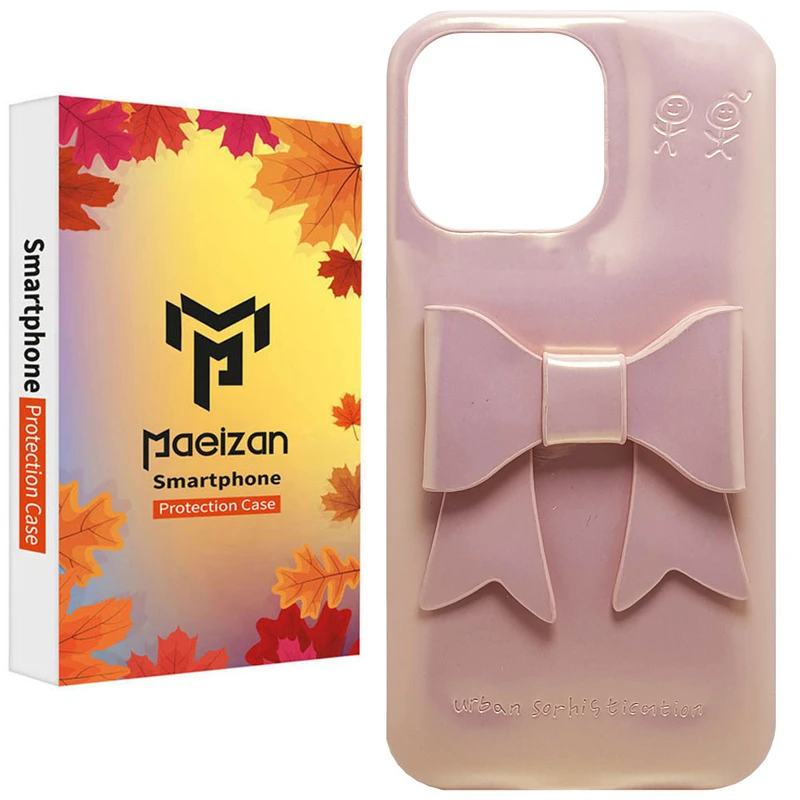 کاور پاییزان مدل پینکی پاپیون طرح لاکجری مناسب برای گوشی موبایل اپل IPhone 16 Pro Max