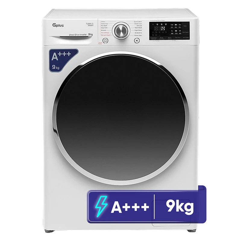 ماشین لباسشویی 9 کیلوگرم اتوماتیک جی پلاس مدل GWM-M990W