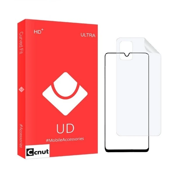 محافظ صفحه نمایش کوکونات مدل FUL مناسب برای گوشی موبایل سامسونگ Galaxy A71 به همراه محافظ پشت گوشی 