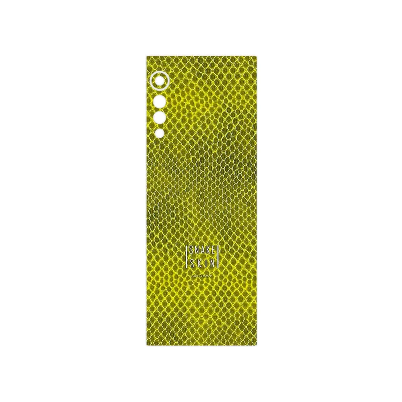 برچسب پوششی ماهوت مدل Yellow Snake Skin مناسب برای گوشی موبایل ال جی Velvet 5G