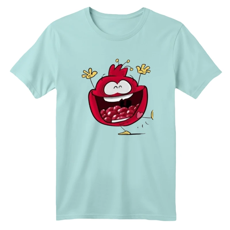 تی شرت آستین کوتاه بچگانه مدل انار یلدایی کد 12