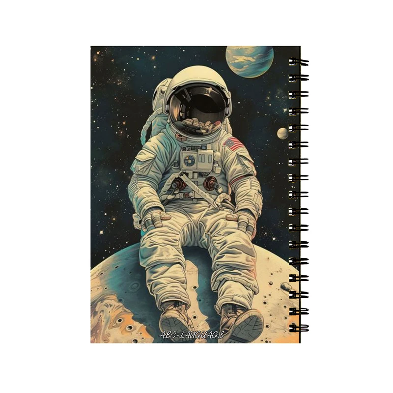 دفتر زبان 50 برگ طرح فضانورد و ماه کد 567