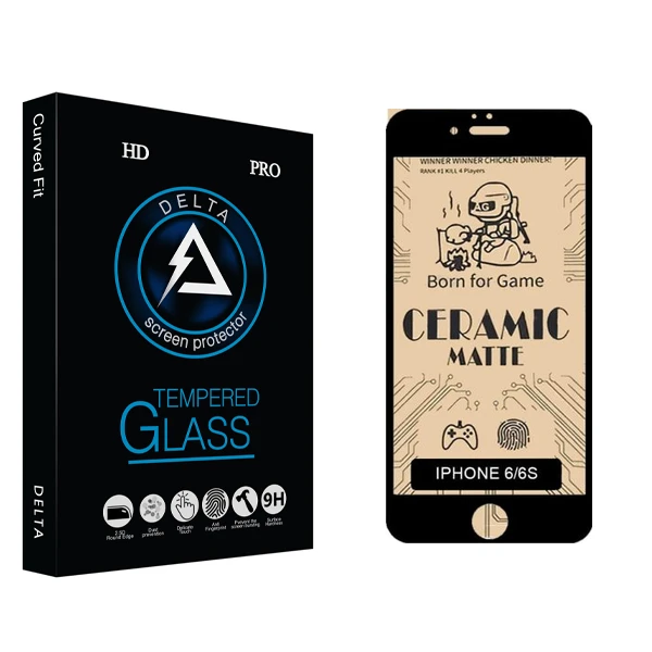محافظ صفحه نمایش سرامیکی مات دلتا مدل HD مناسب برای گوشی موبایل اپل iphone 6 / 6s