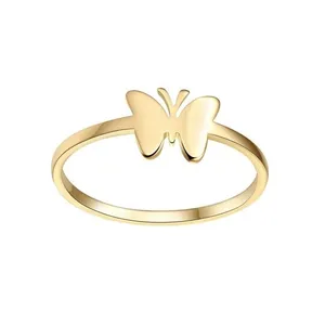  انگشتر طلا 18 عیار زنانه قیراط طرح پروانه کد GH3627