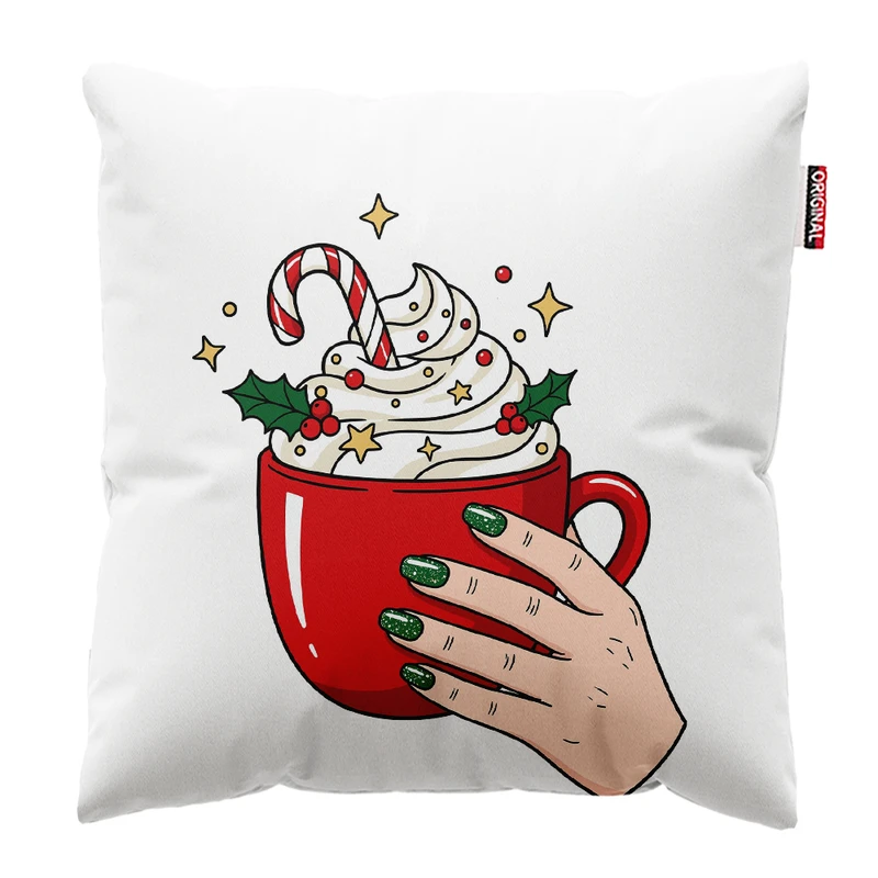 کوسن پاد آفرین مدل کریسمس کد PK402534 سایز 40*40 سانتی متر