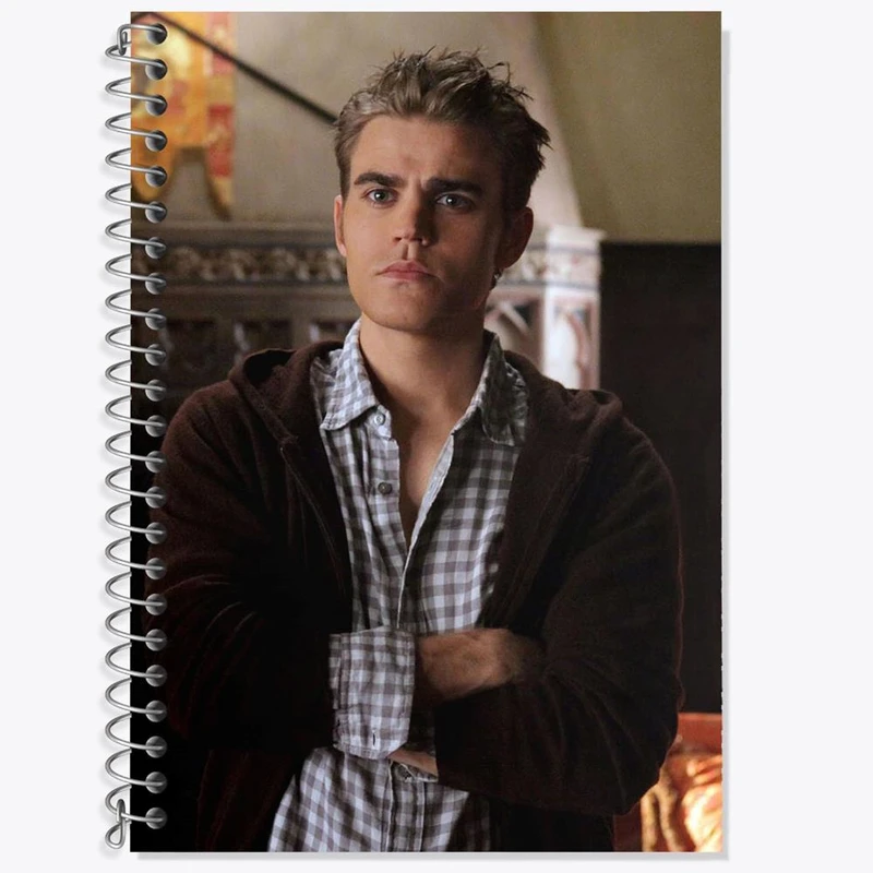 دفتر زبان 50 برگ خندالو مدل دو خط طرح استفان سالواتوره خاطرات یک خون آشام The Vampire Diaries کد 23680