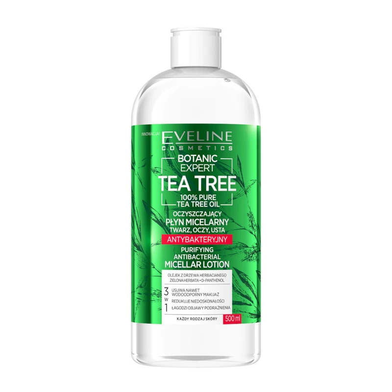 محلول پاک کننده آرایش اولاین مدل Tea Tree حجم 500 میلی لیتر