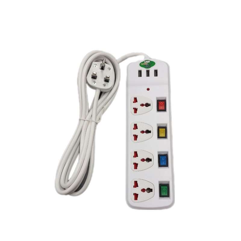 چندراهی برق مدل USB CHARGING 4t3m
