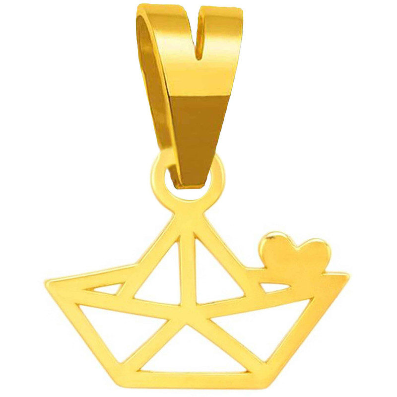 آویز گردنبند طلا 18 عیار زنانه گالری صادقی طرح قایق