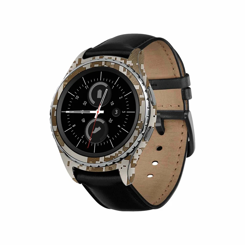 برچسب ماهوت طرح Army_Desert_Pixel مناسب برای ساعت هوشمند سامسونگ Galaxy Gear S2 Classic