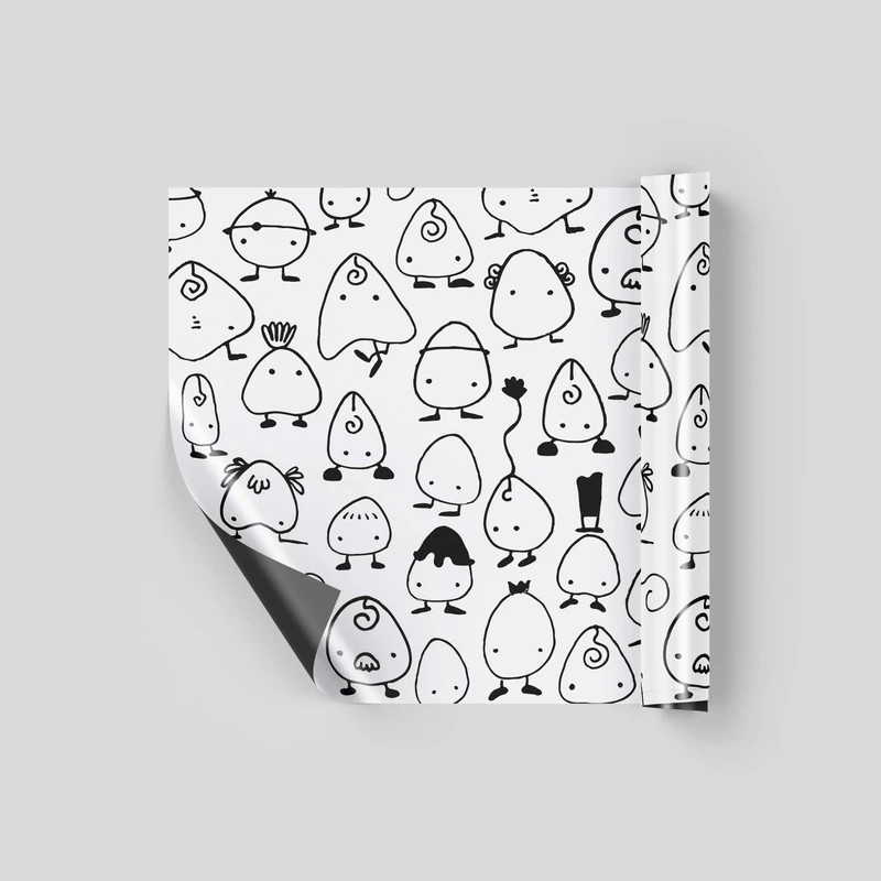 کاغذ کادو مدل عجیب غریبهای خیلی بامزه سایز 50×70 سانتیمتر بسته 5 عددی