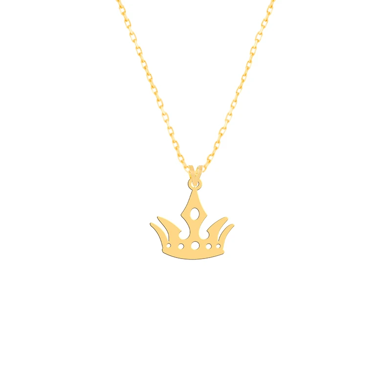 گردنبند طلا 18 عیار زنانه فرشته مدل تاج   WNLZ-000648