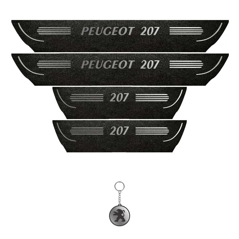 برچسب پارکابی خودرو لندمون کد LPt032 MS مناسب برای پژو 207 به همراه جا کلیدی مجموعه 4 عددی