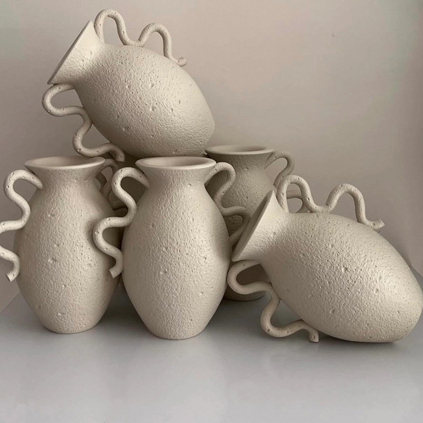 گلدان دکوری مدل تکسچری مدرن کوزه ای