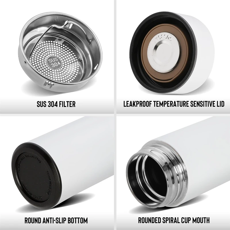 عکس شماره 4 : فلاسک مدل هوشمند درجه دار کد fm2 گنجایش 0.5 لیتر بسته 2 عددی