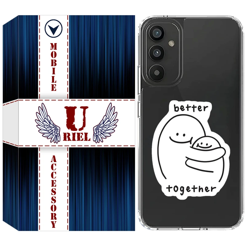 کاور یوریل مدل Clear کد 90 طرح Together مناسب برای گوشی موبایل سامسونگ Galaxy A04S