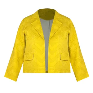 کت زنانه مدل کراپ ژاکارد پنبه ای کد AK1188