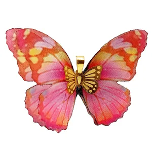 آویز گردنبند طلا 18 عیار زنانه مدل پروانه کادویی کد 48-180