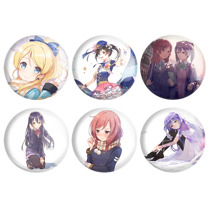 مگنت خندالو طرح انیمه لاو لایو Love Live کد 1023B مجموعه 6 عددی