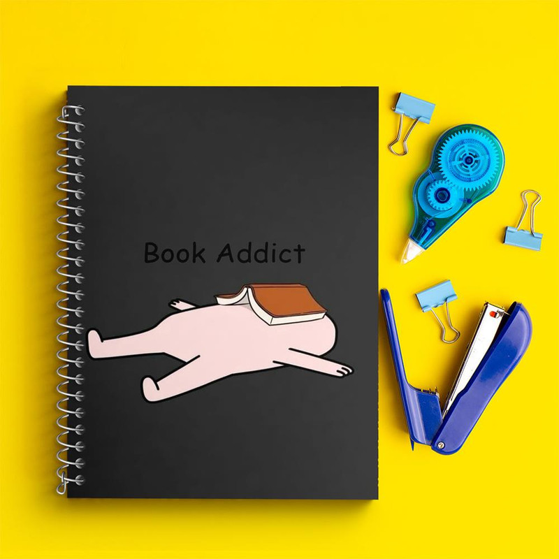 دفتر زبان 50 برگ خندالو مدل دو خط طرح کتاب کد 25856