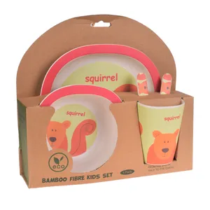 ظرف غذا 5 تکه کودک اکو  مدل Squirrel