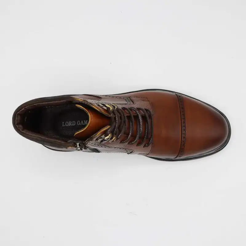 نیم بوت مردانه لردگام مدل آیرس بندی رنگ قهوه ای