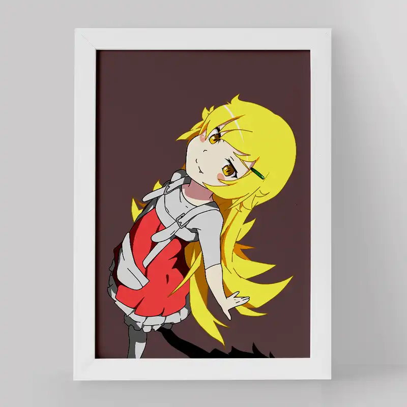 تابلو خندالو مدل شینوبو اوشینو انیمه مونوگاتاری کد 16195