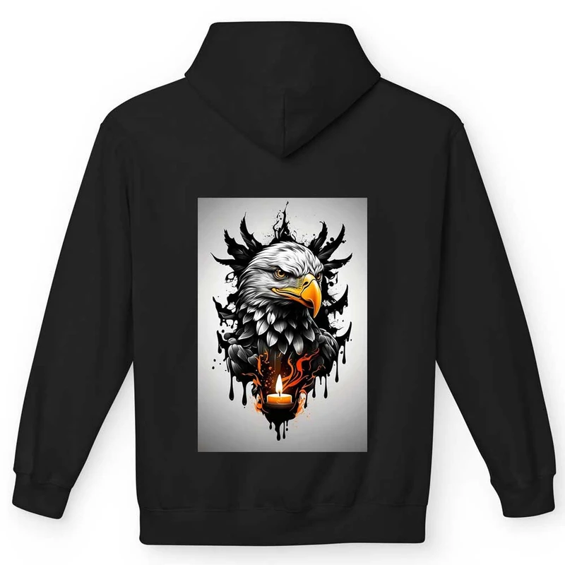 هودی مردانه پاد آفرین مدل عقاب کد 1114