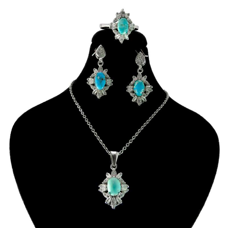 نیم ست نقره زنانه کد AV037-2