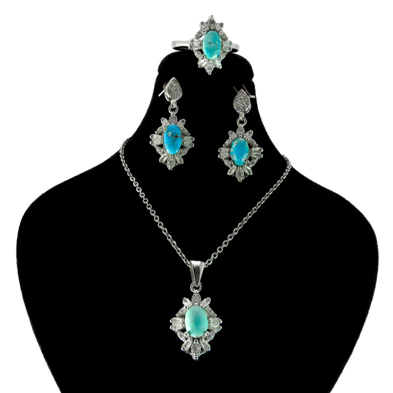 نیم ست نقره زنانه کد AV037-2