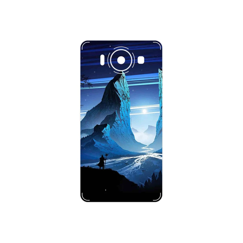 برچسب پوششی ماهوت مدل Blue Mountains Digital Art مناسب برای گوشی موبایل مایکروسافت Lumia 950