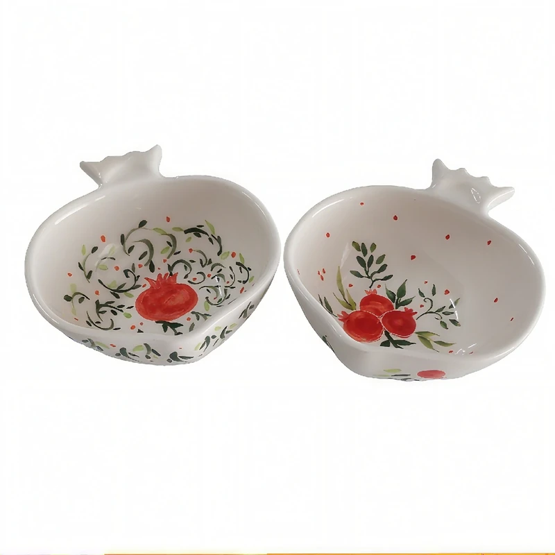 کاسه سرامیکی مدل انارخوری کد zp112 مجموعه 2 عددی