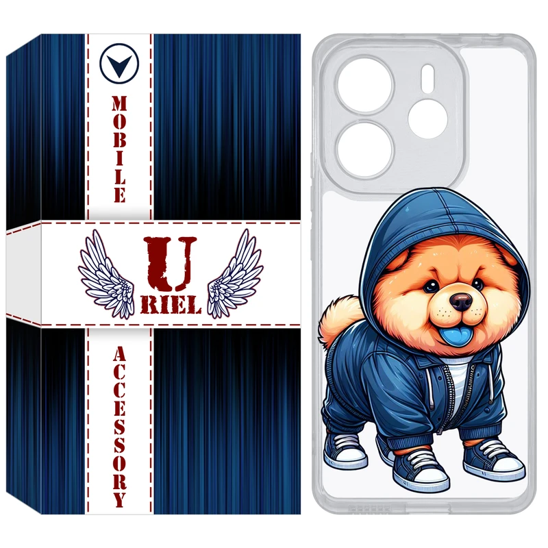کاور یوریل مدل Clear کد 65 طرح سگ مناسب برای گوشی موبایل شیائومی Redmi Note 14 4G
