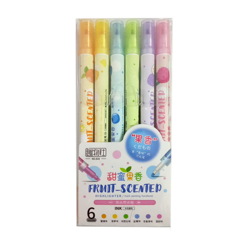 ماژیک علامت گذار مدل معطر بسته 6 عددی