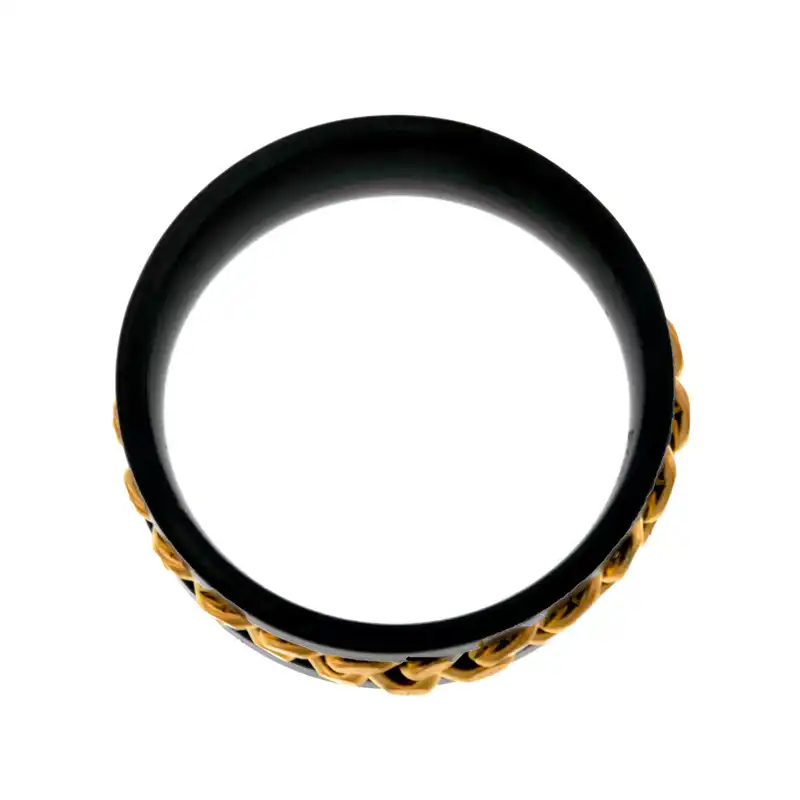 انگشتر برانت طرح اسپینردار ساده مشکی