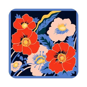 زیر لیوانی کاکتی طرح گل مدل mp17165