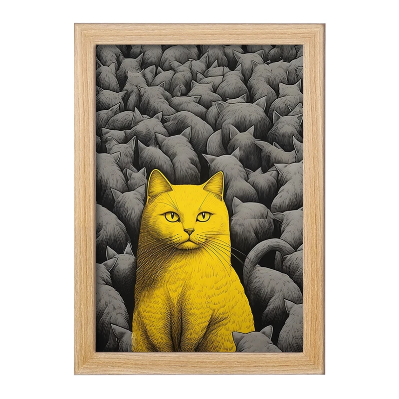 تابلو خندالو مدل گربه (Cat) کد F2891