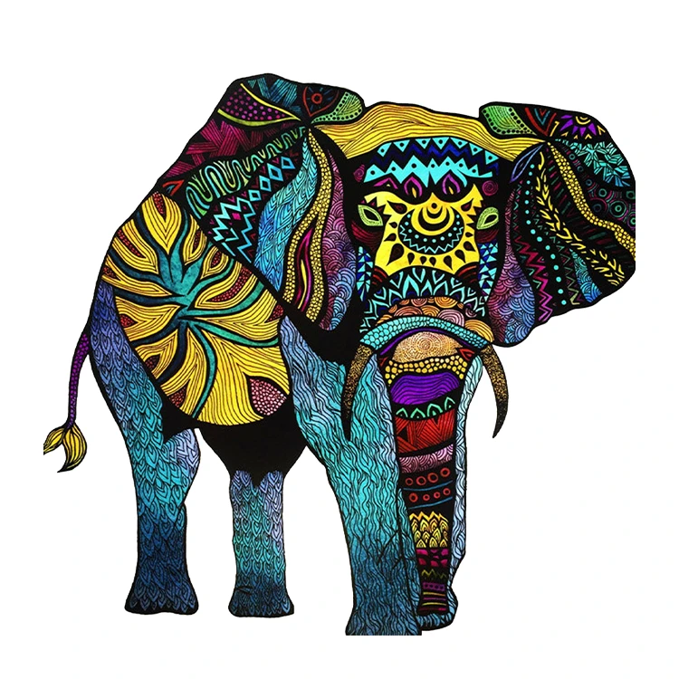 استیکر پارچه و لباس پاد آفرین مدل کارتونی کیوت فیل بامزه کد S3218