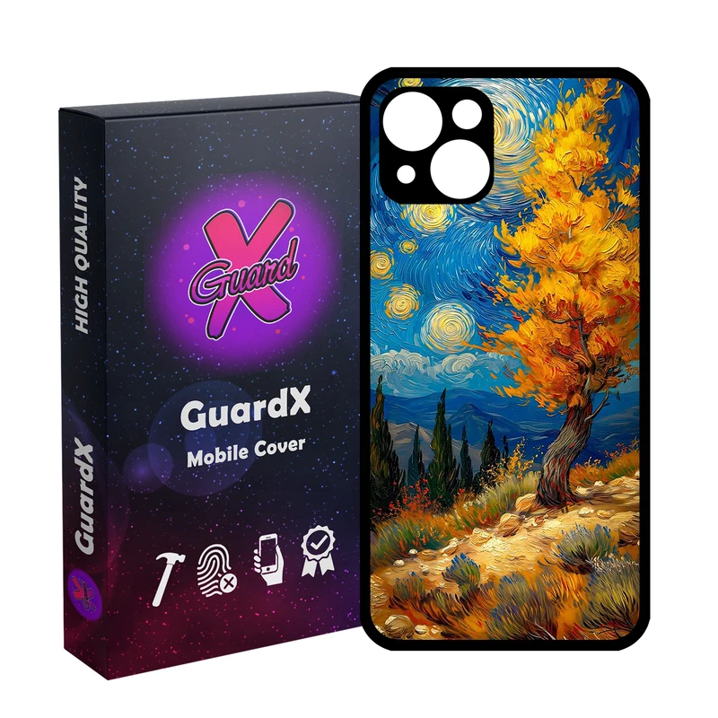 کاور گارد ایکس طرح منظره ونگوگ مدل Glass10752 مناسب برای گوشی موبایل اپل iPhone 13