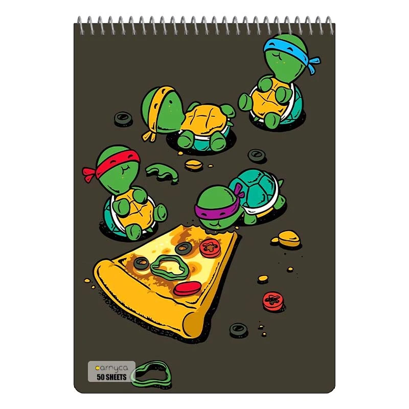 دفتر نقاشی 50 برگ سیمی کارنیکا طرح لاک پشت های نینجا Teenage Mutant Ninja Turtles کد 46487
