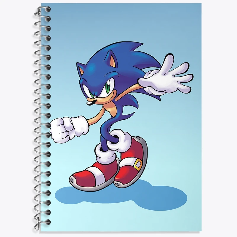 دفتر زبان 50 برگ خندالو مدل دو خط طرح سونیک (Sonic) کد 37036