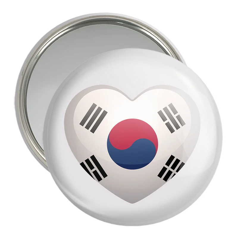 آینه جیبی خندالو مدل پرچم کره جنوبی  کد 20549