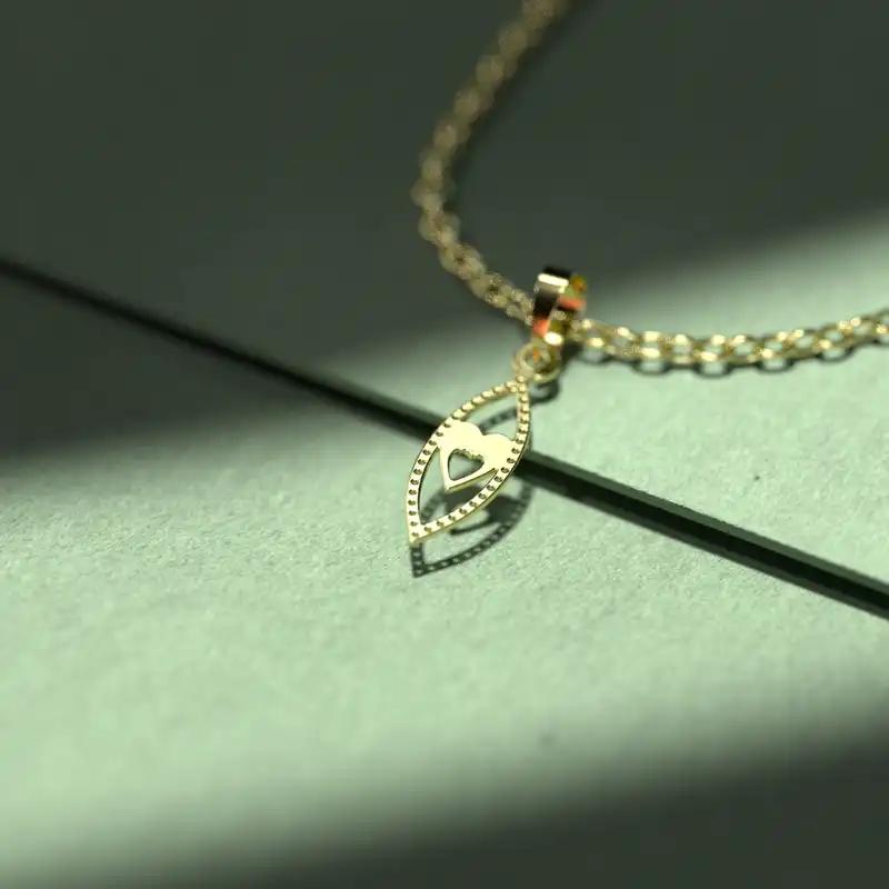 گردنبند طلا 18 عیار زنانه مدوپد مدل طرح قلب کد S1145