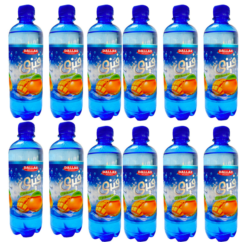 نوشیدنی گازدار با طعم انبه دالاس - 500میلی لیتری بسته 12عددی