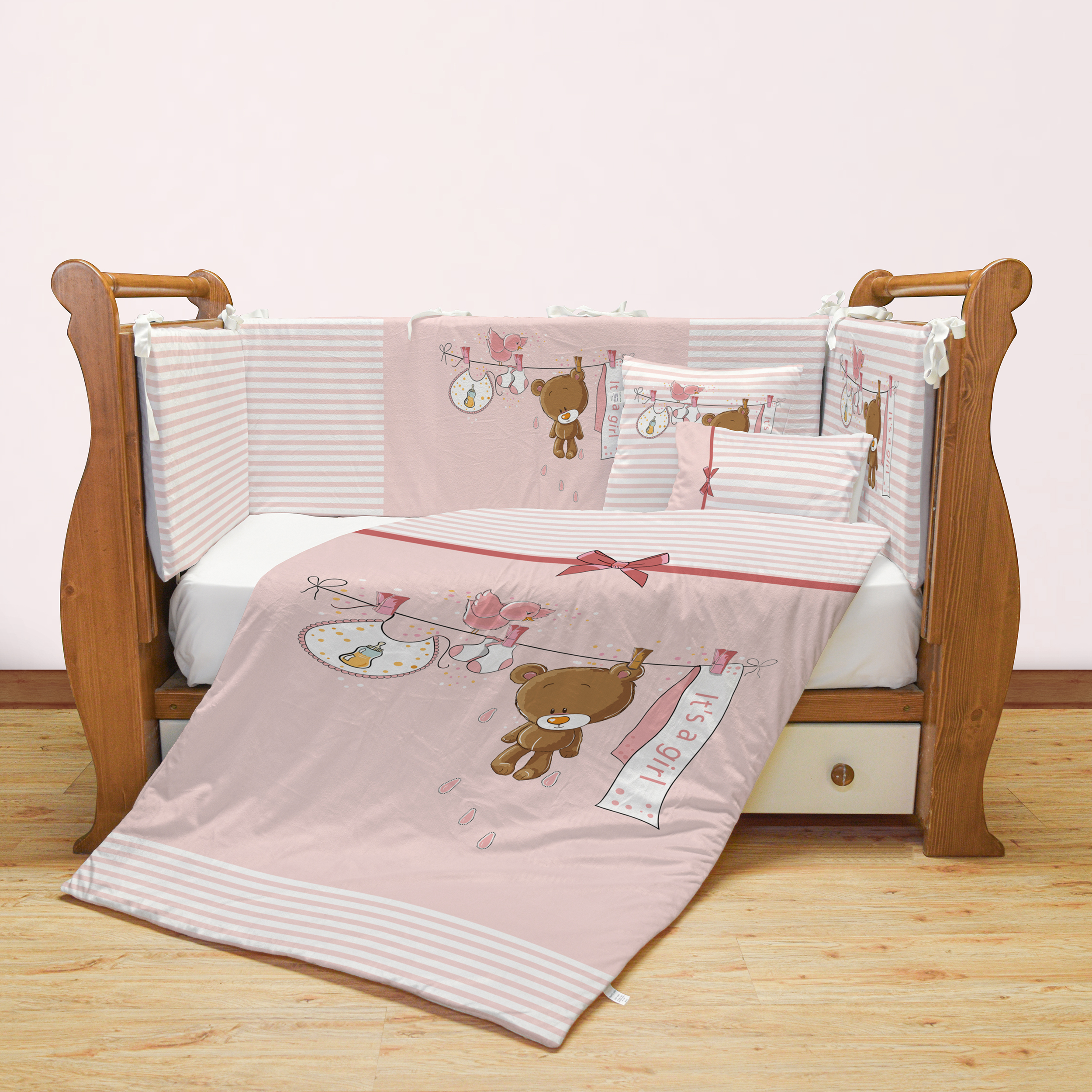 سرویس روتختی 7 تکه کودک مامزکیوتی مدل خرس بندرخت SK38