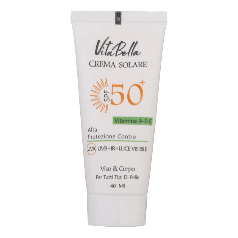 کرم ضدآفتاب بی‌رنگ ویتابلا +SPF50 مدل 001 مناسب انواع پوست، حجم 40 میلی‌لیتر