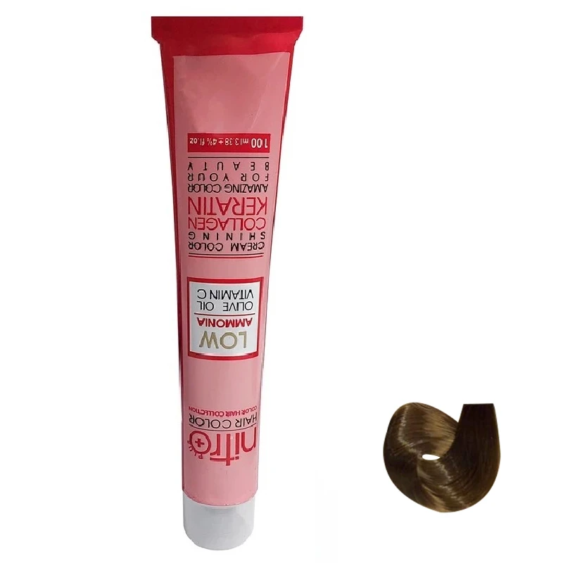 رنگ مو نیترو پلاس مدل Keratine شماره 8.3 حجم 100 میلی لیتر رنگ  بلوند زیتونی متوسط