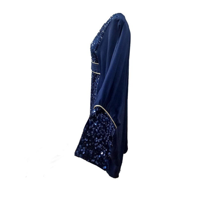 پیراهن یقه گرد زنانه مدل لبنانی پولکی RTZ6780